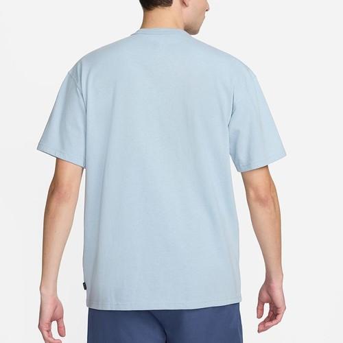 Nike Solid Color Logo Sports Training Casual Short Sleeve T-Shirt for Men Blue