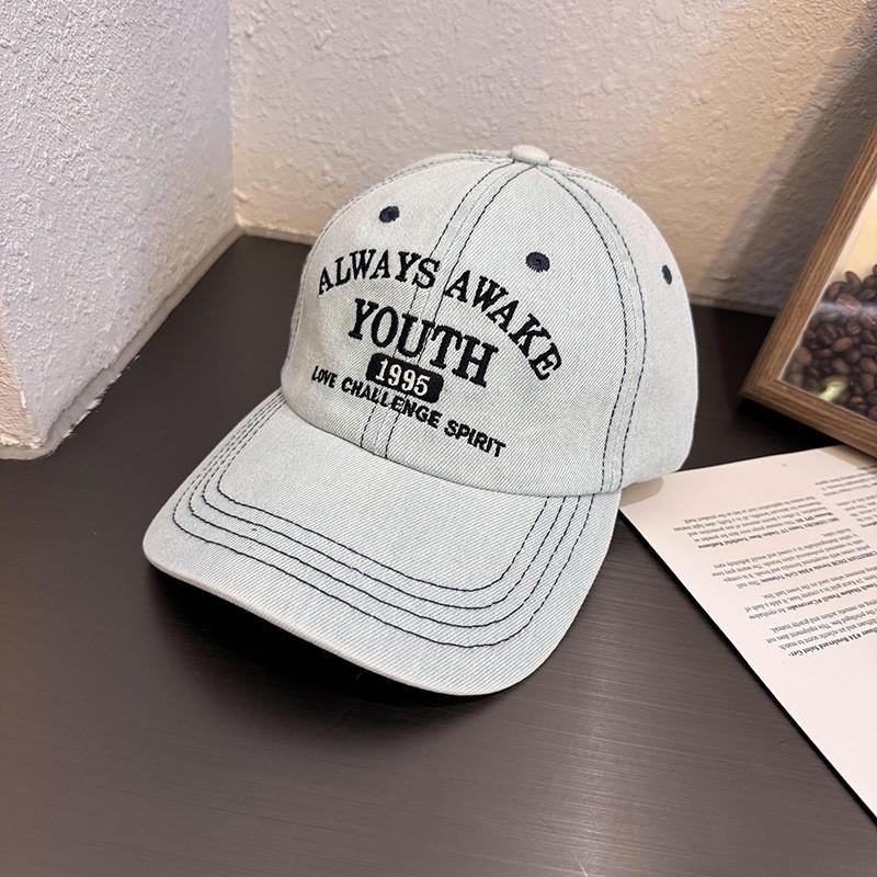 Джинсовая бейсболка для женщин летняя солнцезащитная регулируемая дышащая повседневная шляпа светло-синий