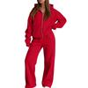 Women's Casual Sweatshirt Jacket Set Comfortable Loungewear for Fall Winter