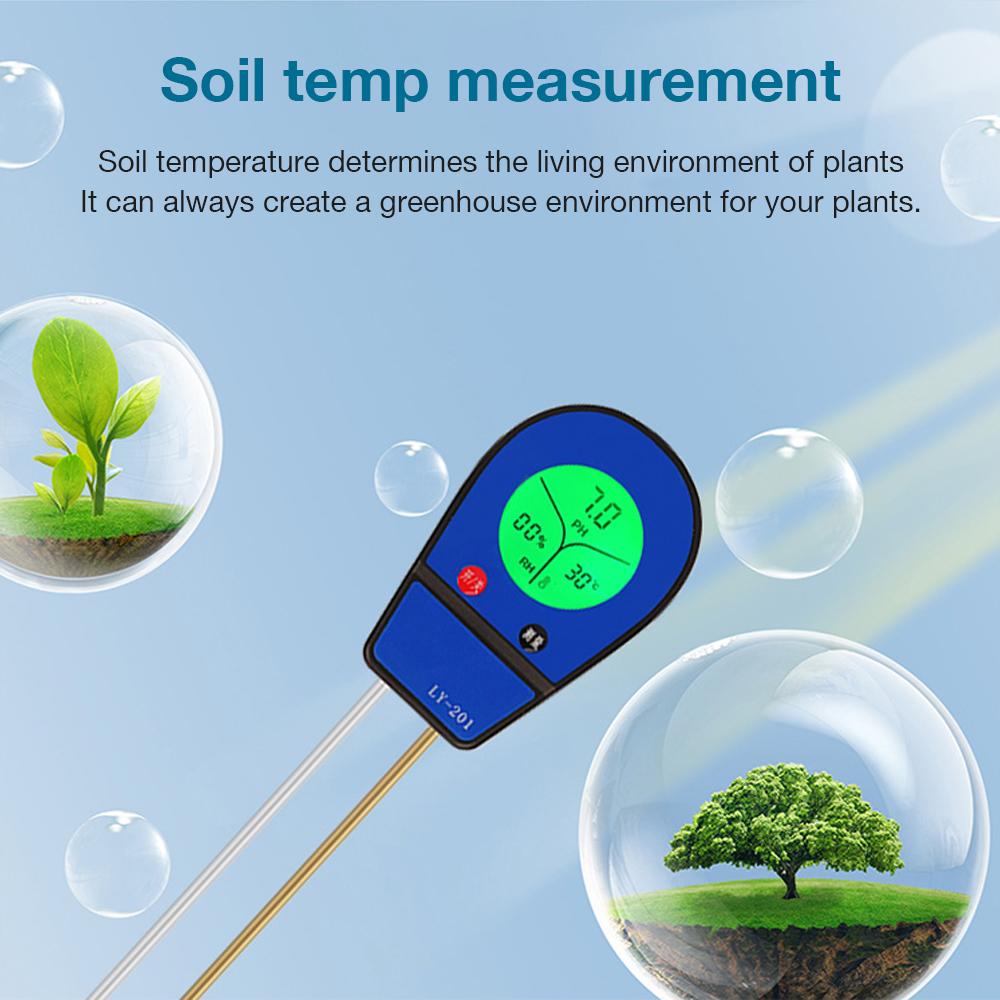 Handheld Soil Detector Multiple Soil PH/Temperature Humidity/Fertility Meter Soil Moisture Analyzer Gardening Planting Helper
