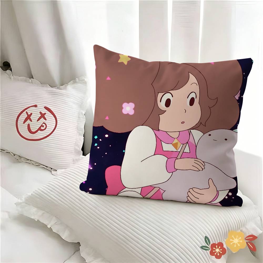 pc Bee And Puppycat Anime Pillow Case Fashion Square Pillowcase Bedroom Sofa Room Ins Decoration Leisure