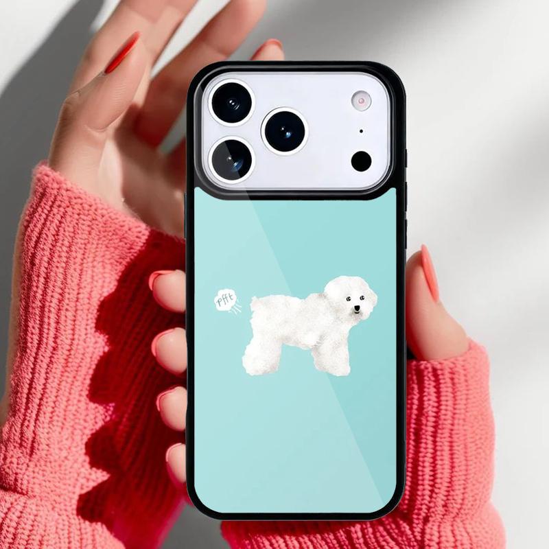 

Бишон фризе щенок собаки мягкий чехол для телефона для iPhone 17 16 15 14 13 Pro Max задняя крышка для 12 11 Pro Coque iPhone 16