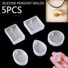 Liquid Silicone Mold DIY Resin Making Jewelry Pendant Necklace 5pcs Craft Tool