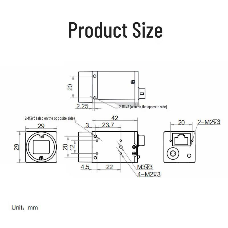 Hikvision 20MP Color Industrial Camera Kit CN plug (adapter included)