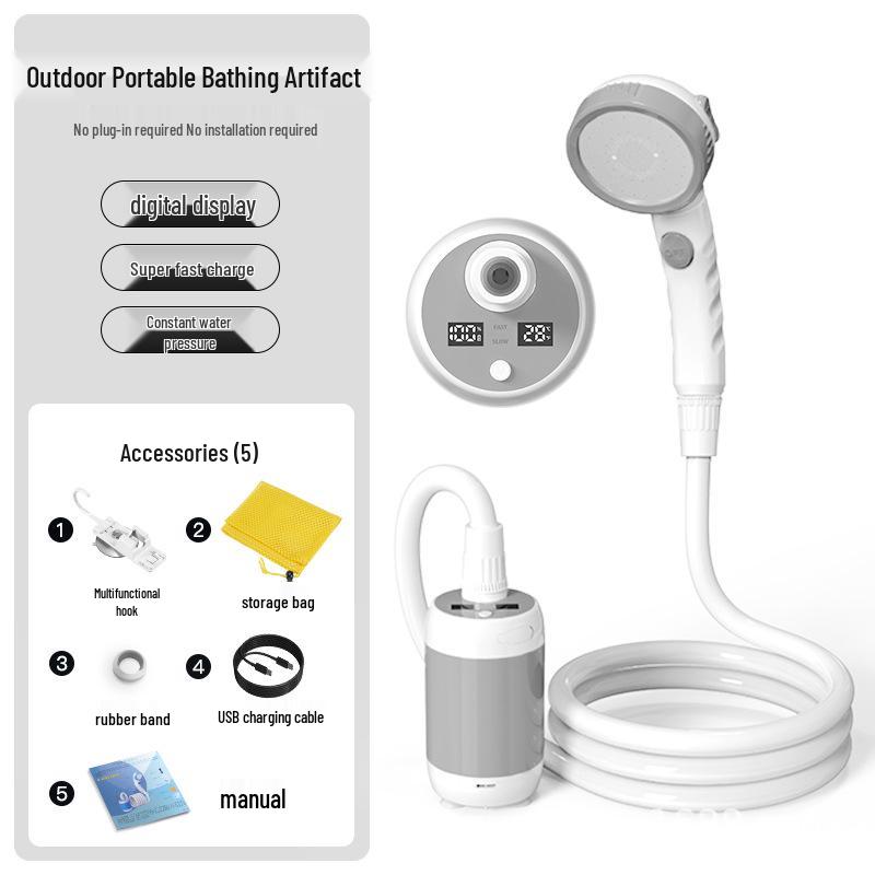 Electric Shower Head for Pet and Outdoor Camping Bathing