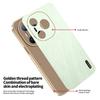 For Honor Power, Phone Case Luxury Brushed Leather Electroplated Bumper Soft TPU Cover