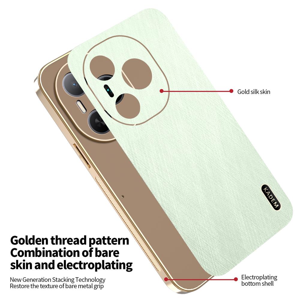 For Honor Power, Phone Case Luxury Brushed Leather Electroplated Bumper Soft TPU Cover