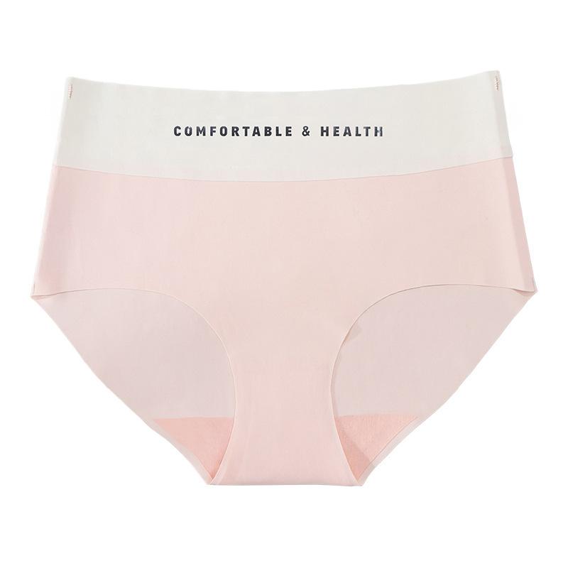Damen Frühling und Sommer Farbkombination Farbe Eis Seide Spurlos Hoher Rückprall Bequem Hohe Taille Slips