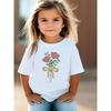 Taglie europee Bambini Questa Adorabile Maglietta Girocollo Presenta una Stampa Floreale a Tulipani, Rendendola una Scelta Casual e alla Moda per le Ragazze