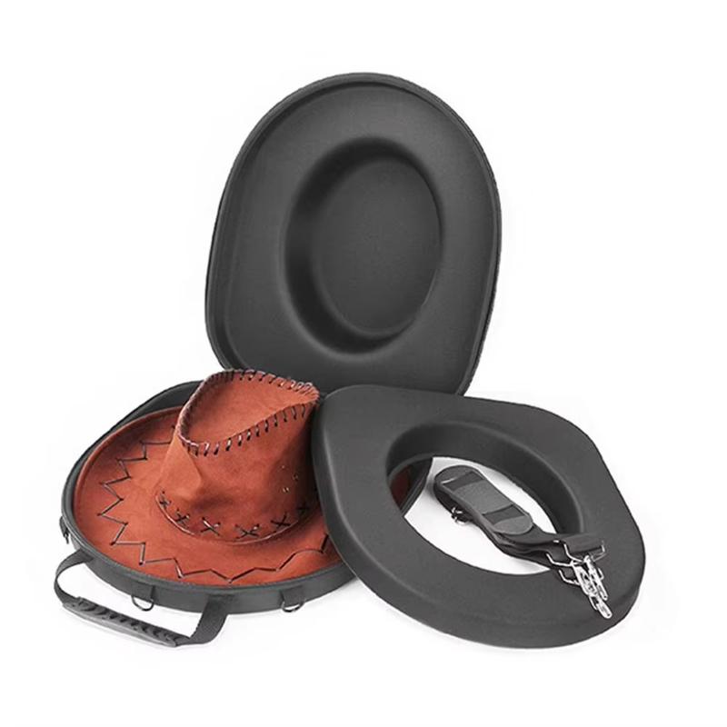 1Pc Hat Case Carrying Bag EVA Durable Cowboy Hat Storage Box Hat Holder Travel Bag Felt Hat Box For Hat Closet Baseball Hat