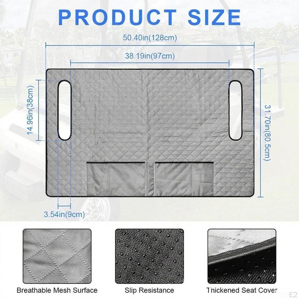 Waterproof Seat Season Cover Blanket Non Slip Bottom for 2 Person Seats