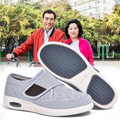 Wide Toe Walking Shoes Hook and Loop Walking Shoe Lightweight Strap Sneaker Width Breathable Elder Shoes Edema Swollen for Women Men