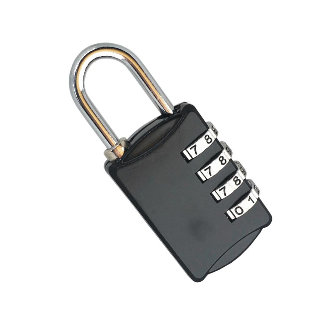 Coded Lock Zinc Alloy Keep Security Combination Padlock for Luggage Cases Filing CabinetsBlack