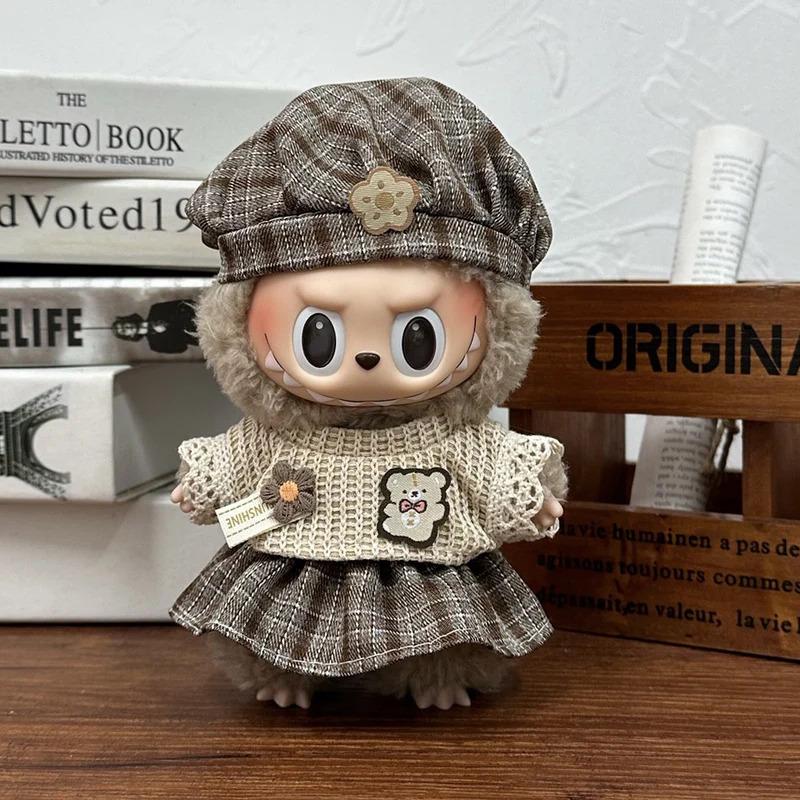 Fashion Clothes Hoodies Doll Clothes Color Match Hoodies Dolls Accessories For 17cm Labubu Doll Clothes Gift