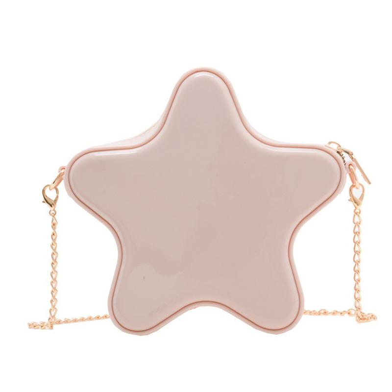 Cartoon Star Shaped Evening Clutch Bag with Strap Party Designer Style Shoulder Purse Children Jelly Clutch Handbag Candy Colors