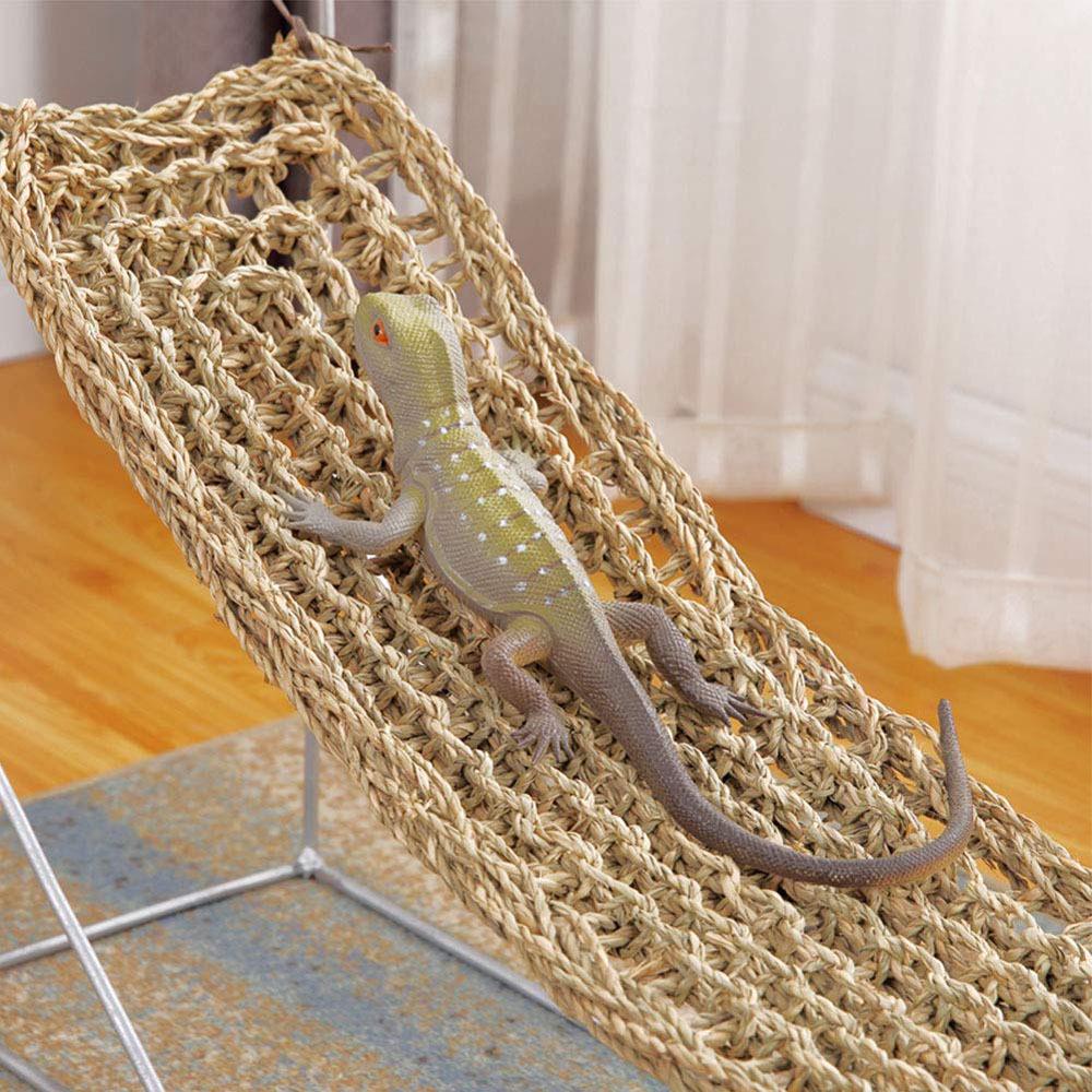 Hand-Woven Seagrass Pet Hammock: Extra Long Rectangle Crawling Mat, 76cm X 17cm