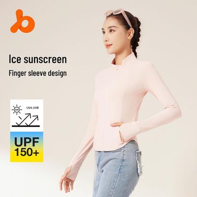 Juyitang Slim-Fit Women's UV Protection Summer Jacket - Breathable, Stand-Up Collar, Hoodless