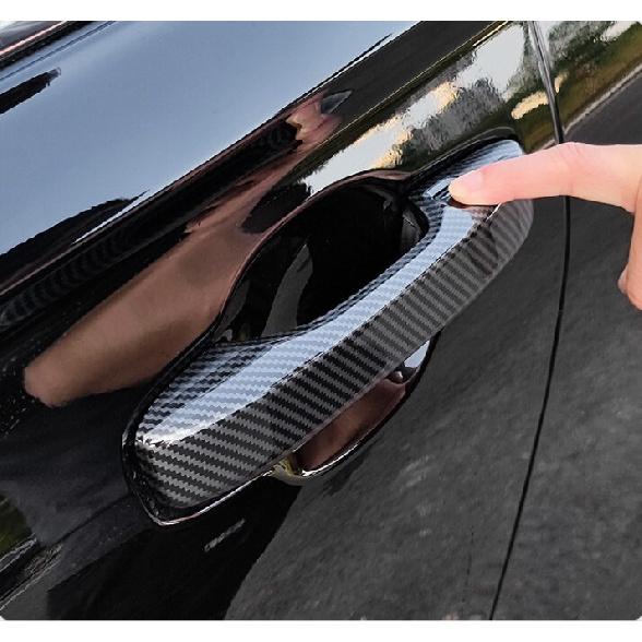 Carbon Fiber Exterior Car Door Handles Cover Trim For Honda CRV CR-V 2023 2025