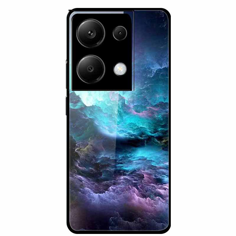 Redmi NOTE 13 PRO 4G Case with Tempered Glass & Aesthetic Color Painting
