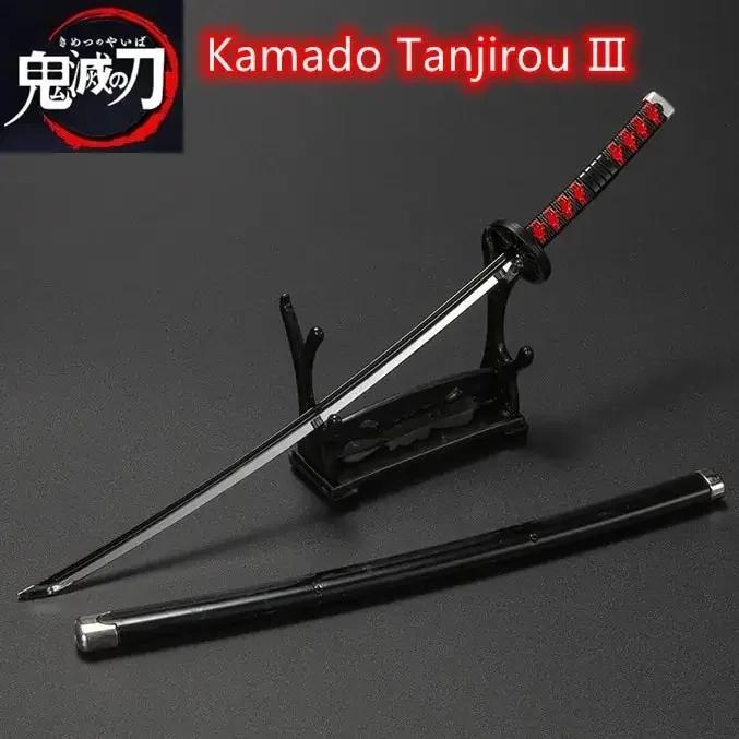 26cm Demon Slayer Katana Swords Alloy Real Katana Samurai Cosplay Home Decoration Edge Bedroom Decor Japanese Kid Toy Anime Gift