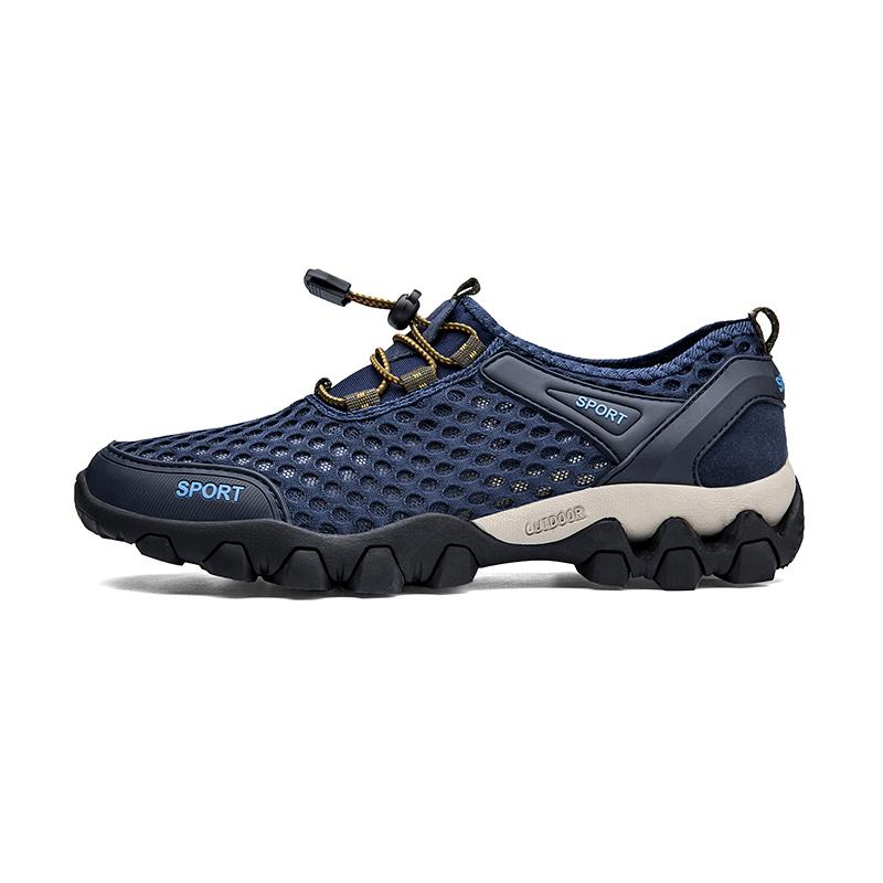 Summer Men's Outdoor Sports Shoes Breathable Mesh Wading Shoes Male Quick-Drying Lightweight Sneakers Anti-Slip Hiking Shoes