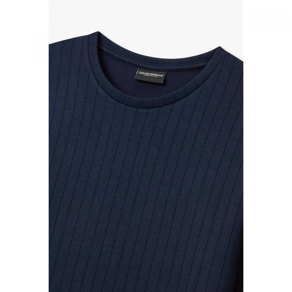 Emporio Armani Men S STripe Rayon Pajama T ShirT 0815336015