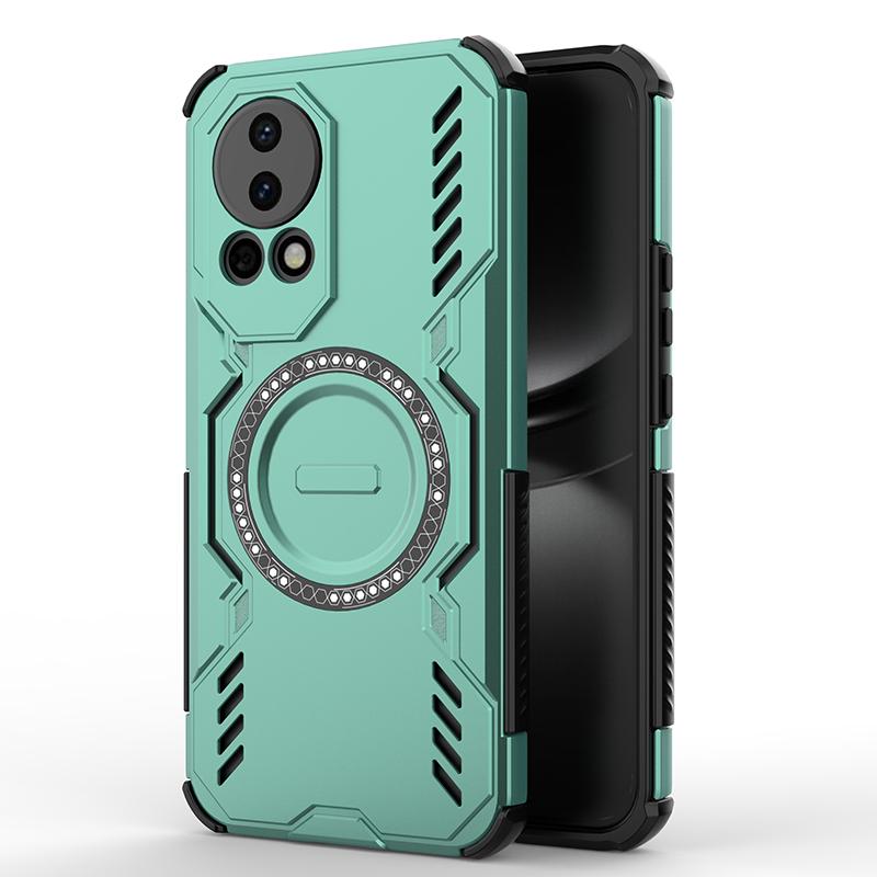 

For Huawei Nova 12 13 Mecha Heat Dissipation Four Corners Air Cushion Anti-Drop Powerful Magnetic Non-Charging Phone Case For Huawei Nova 13