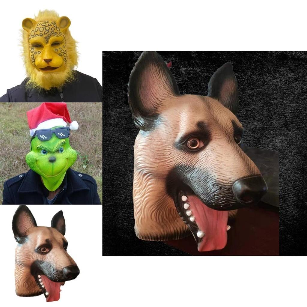 Lustige Tierkopfbedeckung für Halloween Cosplay Latexmaterial Verschiedene Designs Perfekt zum Verkleiden Lustige Requisiten Charaktere)
