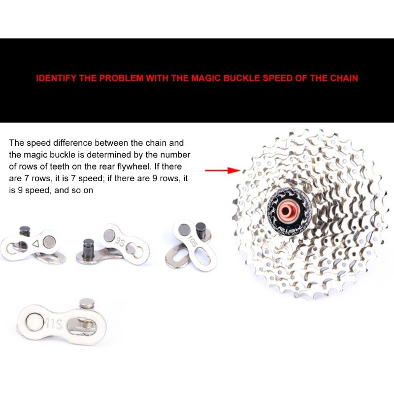 1Pair Chain Link Joint Connector 6/7/8/9/10/11/12 Speed Chain Connector Buckles Bike Chain Quickly Link Connector Joints