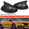 For Renault Megane 4 MK4 2016- Car Rearview Side Mirror Cover Wing Cap Sticker Exterior Door Case Trim Carbon Fiber Auto