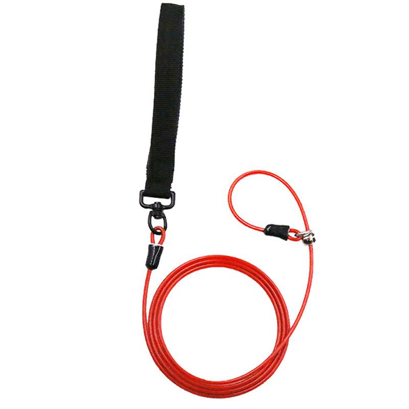 

1.2/1.5mDog Tie Out Cable Dog Runner for Yard Steel Wire Chew Proof Dog Leash Training Lead for Big Strong Dogs Rugged Lead Rope 120cmx4mm