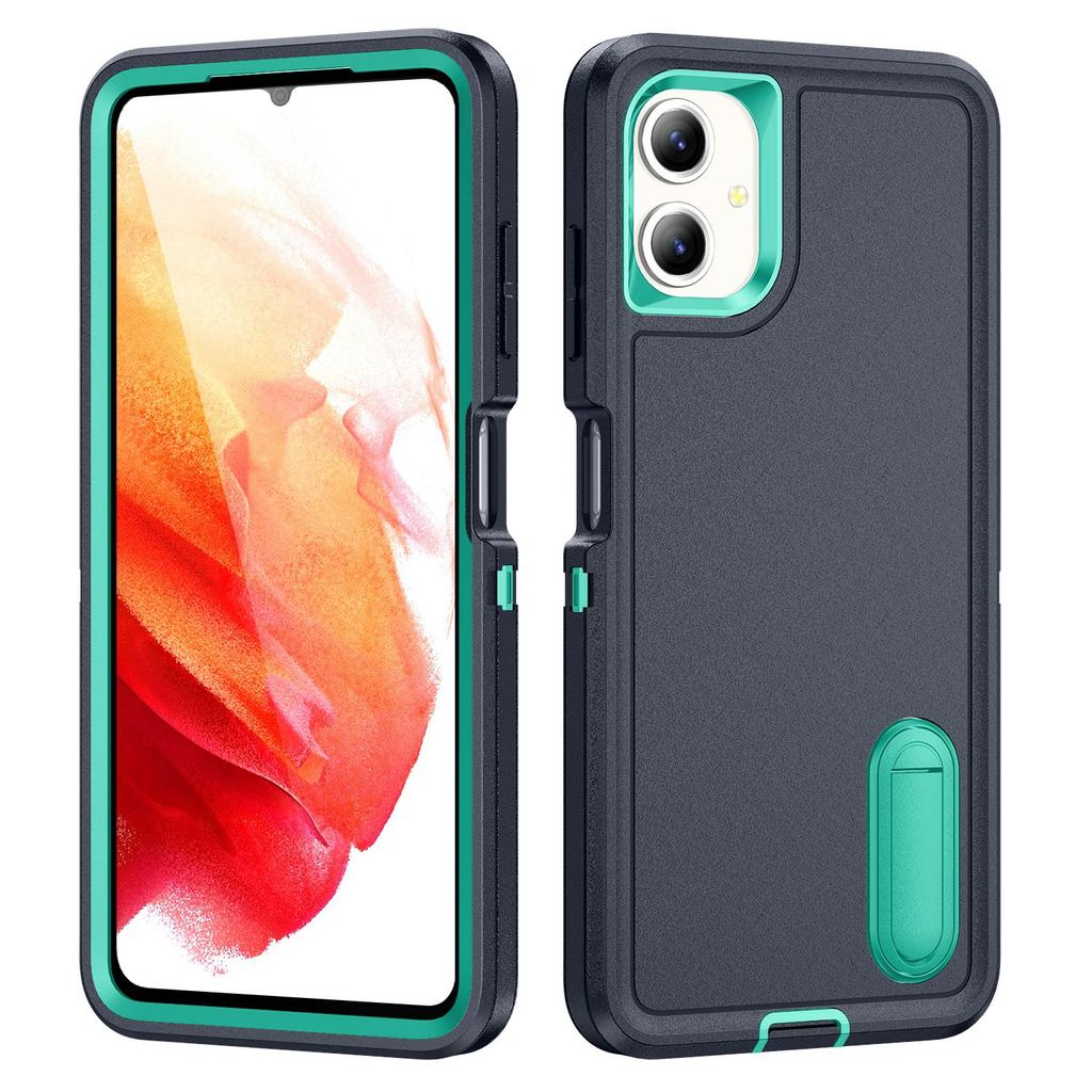 For Samsung Galaxy A06 4G Case Kickstand Phone Cover PC+Silicone+EVA 3-in-1 Design