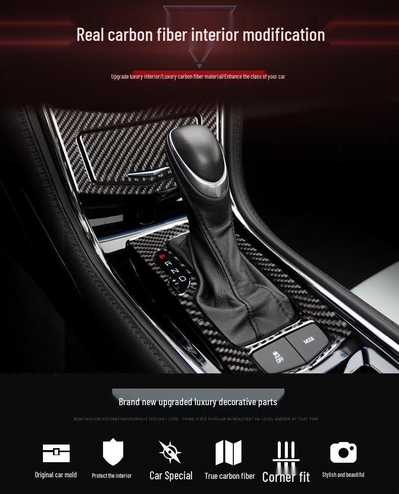Cadillac ATSL Kohlefaser Interieurverkleidung: Konsole, Schalthebel, Luftauslass-Aufkleber
