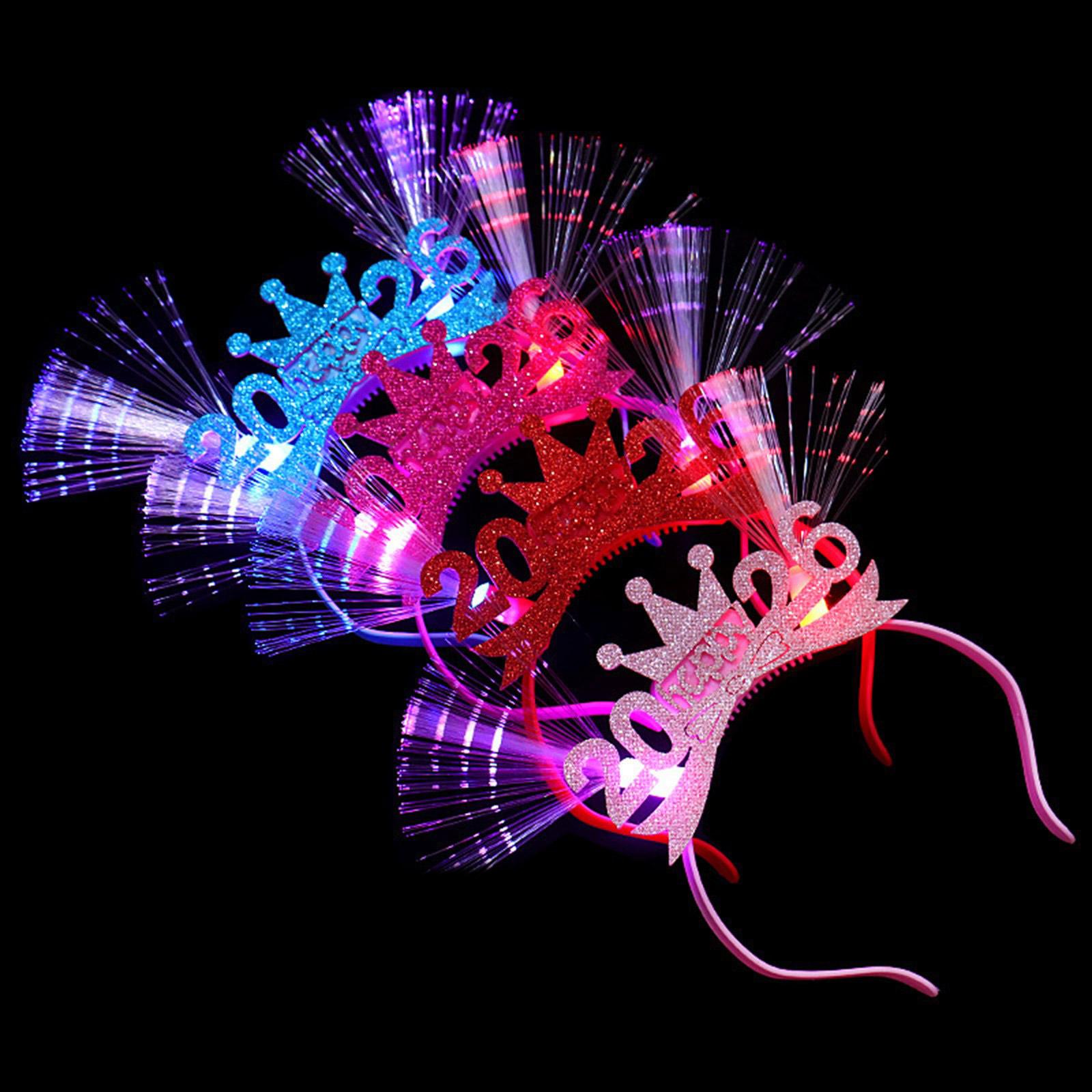 

Glow In The Dark Hair Hoop Soft Plastic Headpiece Safe For Sensitive Skin Parties Costumes Adjustable Size B