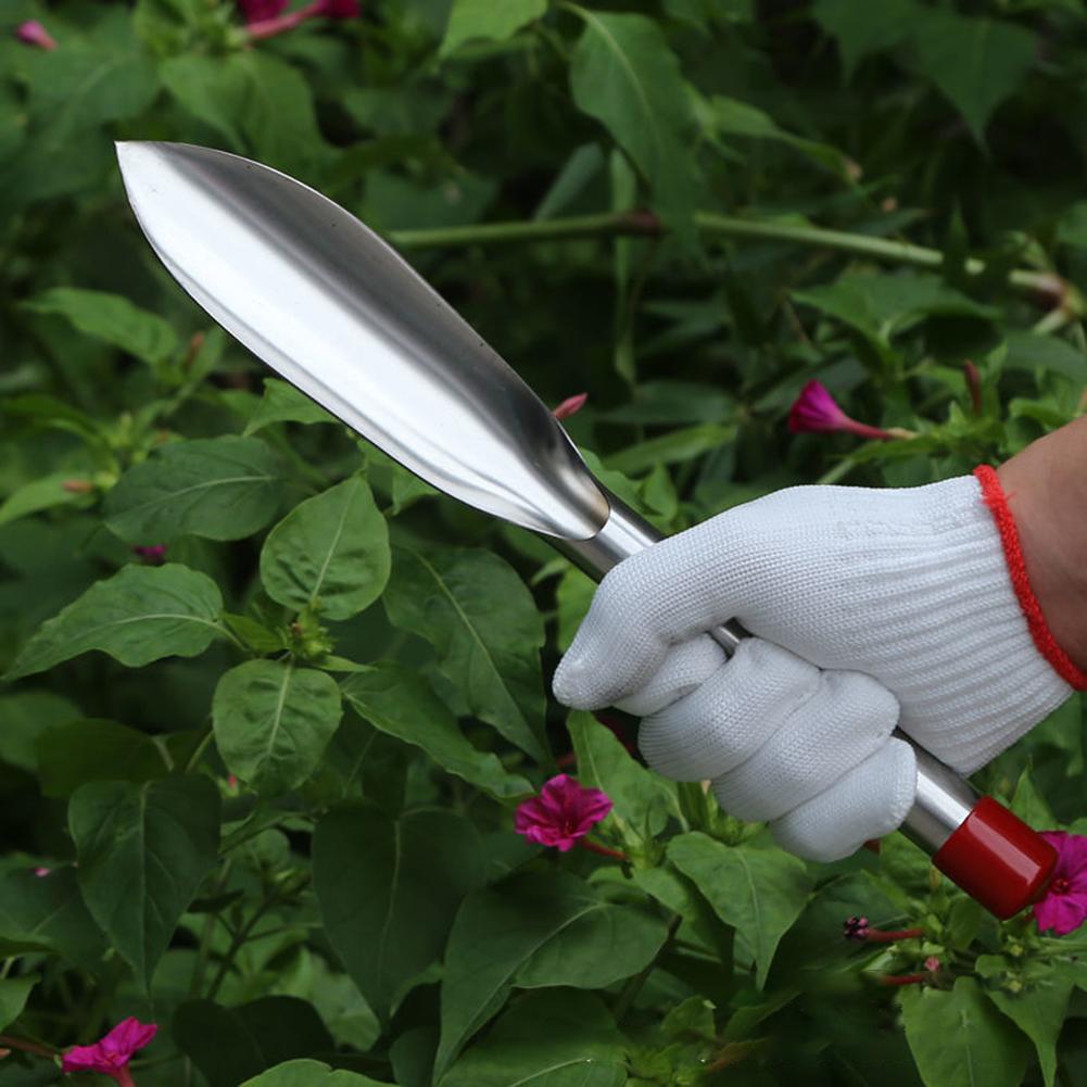 2 Pcs Gardening Tool Set Spade Shovel Rake Weeding Digging Soil Farming Shovel Stainless Steel for Planting Flowers Potted Plant