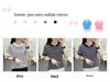 2024 Summer V-neck Korean Style Loose Fit Short Sleeve T-shirt for Women