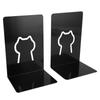 2pcs Book Ends Metal Book Stoppers Decorative Hollow Book Shelf Holder for Study Office Dormitory Li