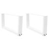 VidaXL V-shaped Coffee Table Legs, 2 Pieces, White, 70 X (30-31,3) Cm, Steel 4012617