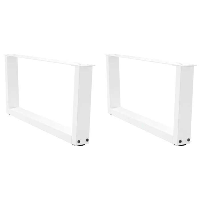 VidaXL V-shaped Coffee Table Legs, 2 Pieces, White, 70 X (30-31,3) Cm, Steel 4012617