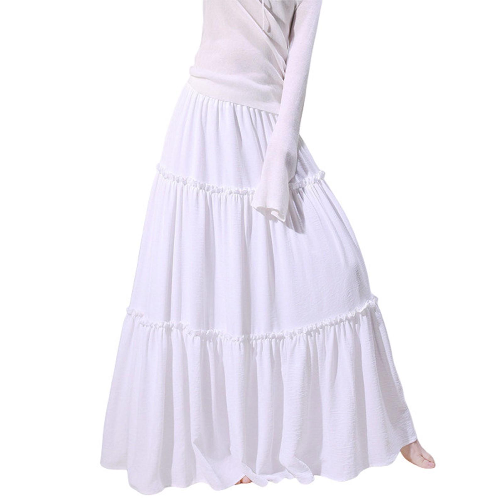 

Женская длинная юбка с большой подвеской Юбка-торт Юбка One Size белый