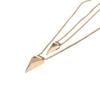 European Style Hip-hop Fashion Necklace Simple Multi-layer Triangular Metal Clothing Accessories Sweater Chain Collarbone Chain