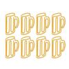 100Pcs Cute Paper Clips Yellow Cup Style Strong Metal Exquisite Color Kids Paper Clips for Home Scho