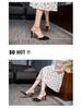 Women's Studded Nude Stiletto Heels - Spring/Summer 2023 Pointed Toe Backless Sandals