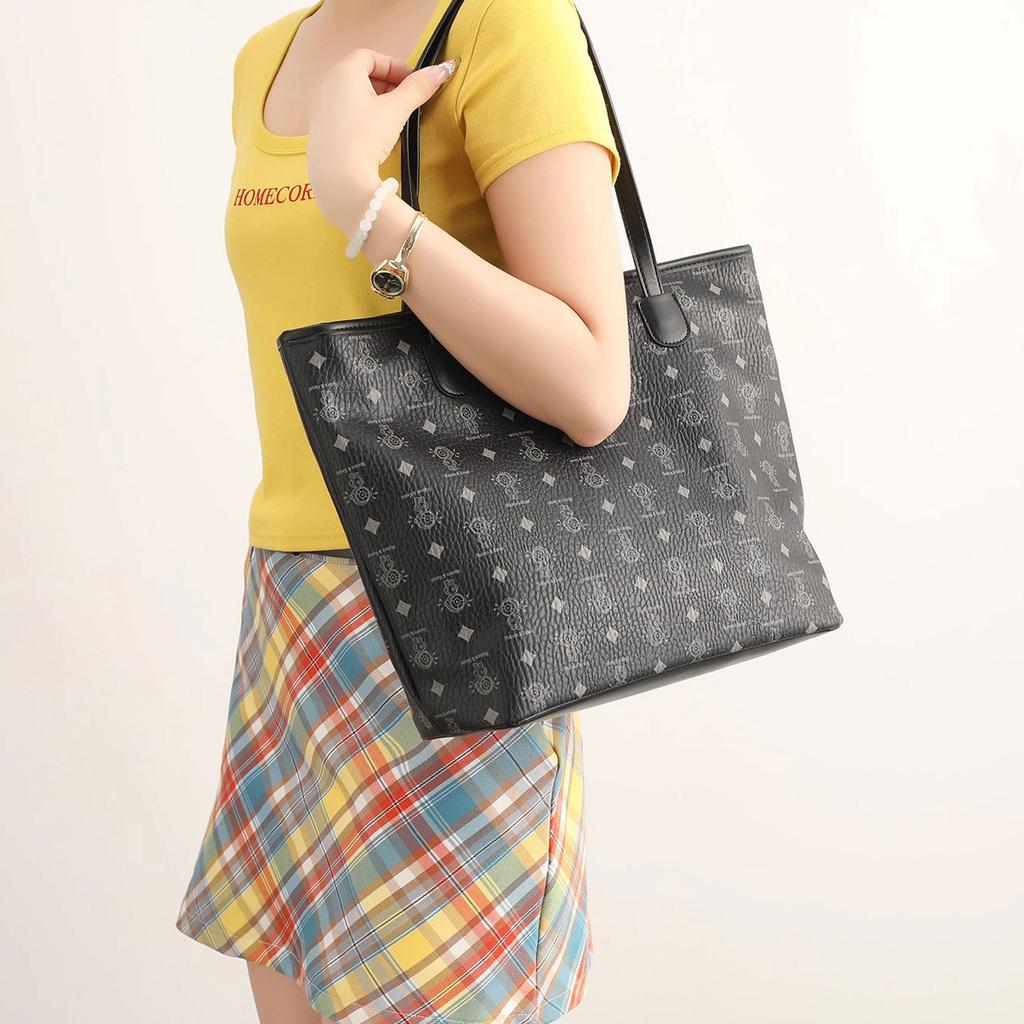 Commuting Monogram Tote Bag, Work Handbag, Fashionable and Versatile, Large-capacity Single-shoulder Underarm Bag