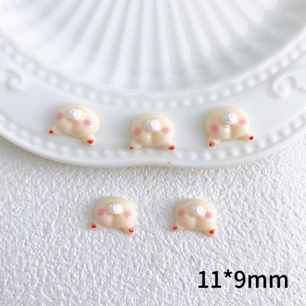 New Cute Cartoon Happy Pig Head Pig Butt Nail Art Accessories Handmade DIY Phone Case Hairpin Parts Materials