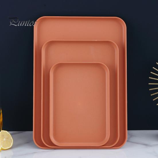 Multi-use Large Capacity Serving Tray Plastic Practical Food-grade Storage Tray for Home