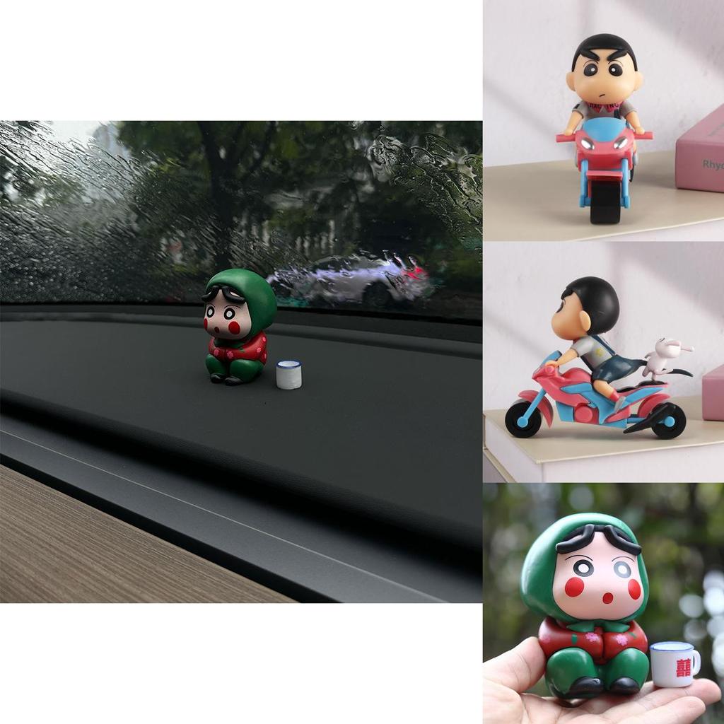 Creative Pvc Motorcycle Shinnosuke Figure Cute Quirky Desktop Decoration Gift Idea
