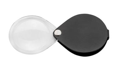 ESCHENBACH Handy Magnifying Made In Glass, Round, 3.5x Magnification, Black, Germany, 1740-560