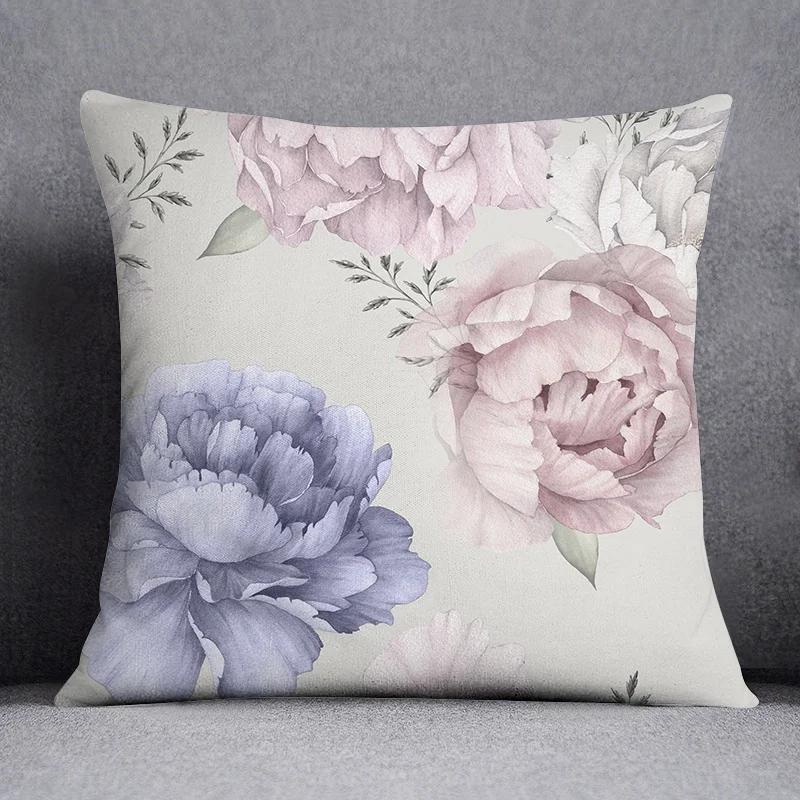 Fashion Classic Square Decorative Pillowcase Rose Pattern Living Room Sofa Cushion Pillow Home Decor