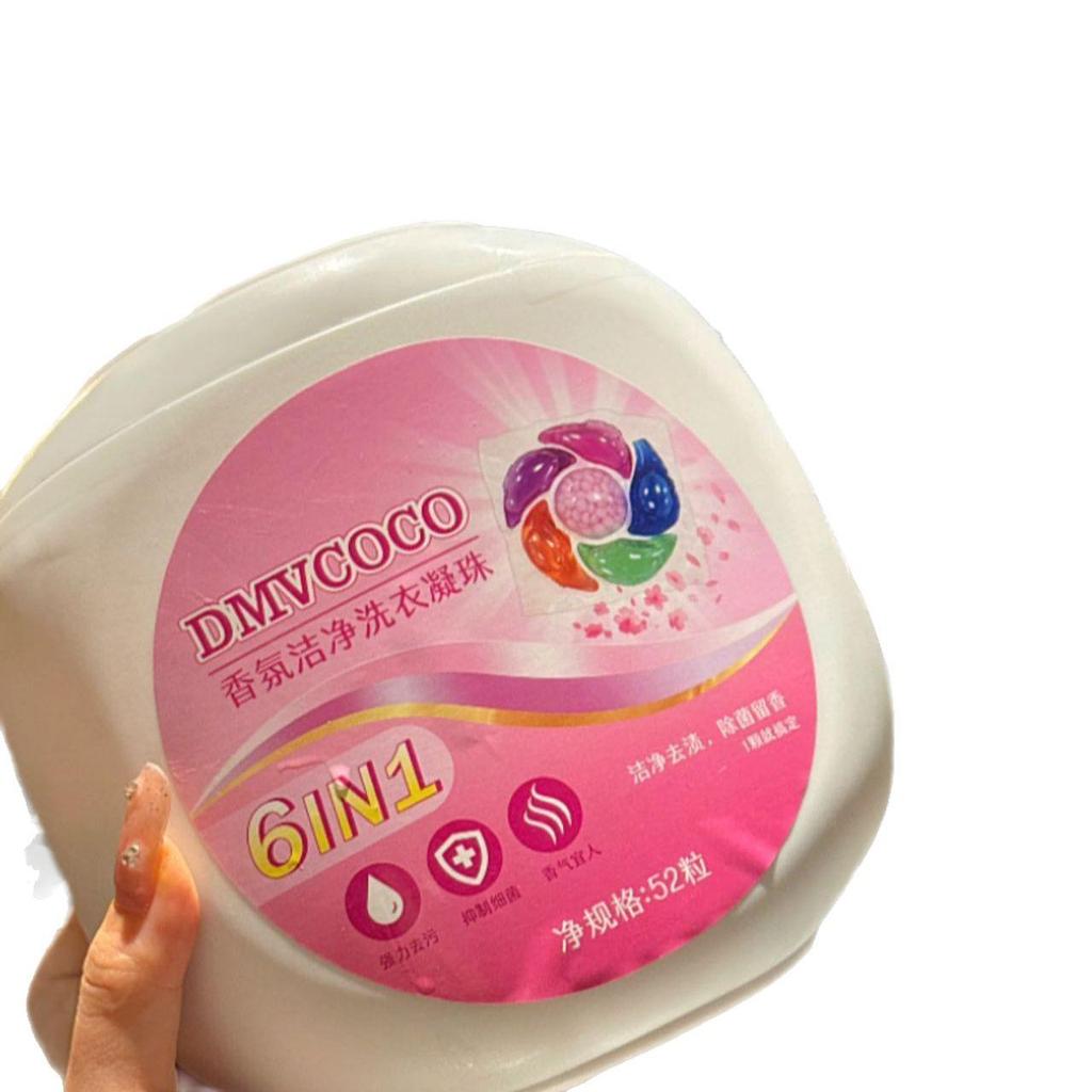 DMVCOCO Peach 6D Laundry Pods: Stain Removal, Long-Lasting Fragrance, Softening, Family Pack